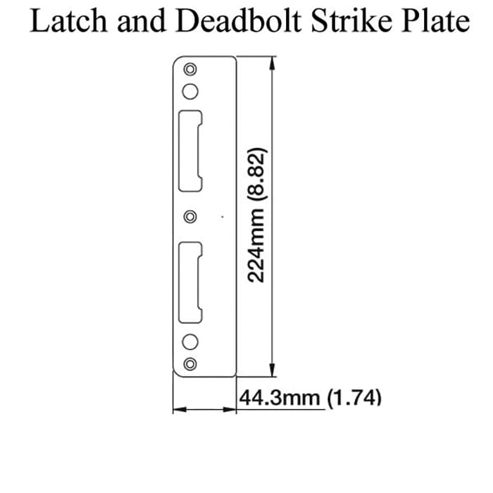 Hoppe Latch & Deadbolt Strike Plate – Curved Lip, Rustic Umber