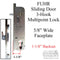 Fuhr Inline-Gear Multipoint Lock for 6' 8" Sliding Patio Doors – 28mm Backset, 120mm PZ