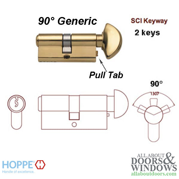 Hoppe 32/32 Active Keyed Euro Profile Cylinder – Schlage SC-1 Keyway