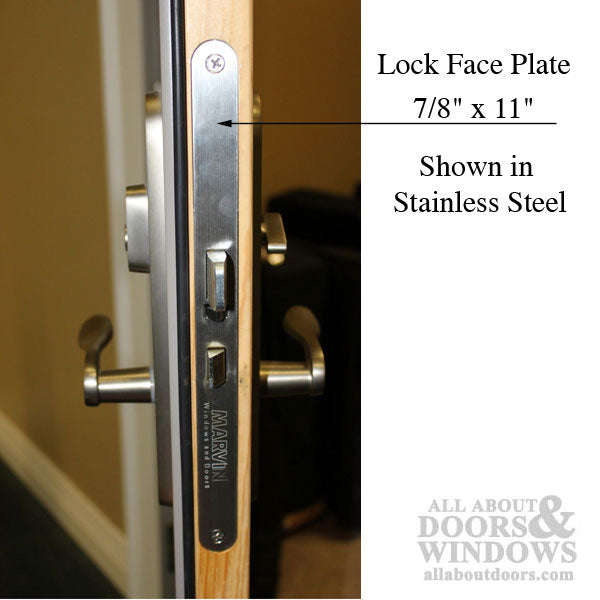 Marvin Lock Cover Plate for Hinged Patio Door – Active Panel, 7/8" x 11"