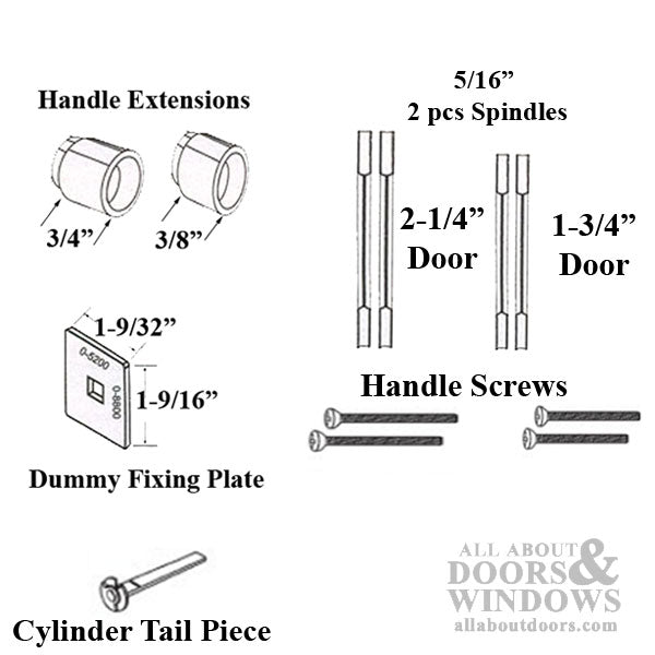 Fixing Plate for Dummy Lever Conversion – 1-9/32" x 1-9/16"