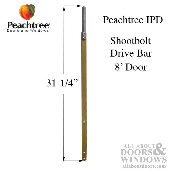 Peachtree IPD Citadel Top Drive Bar with Shootbolt for 8' Doors – 31-1/4" Length