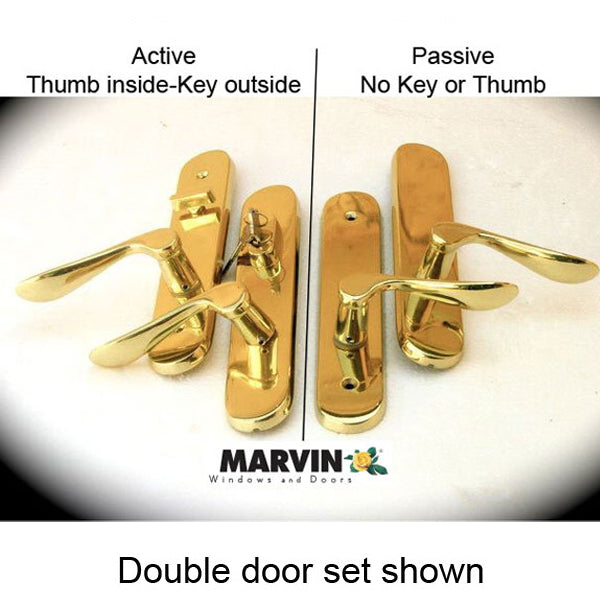 Marvin Active Door Keyed Trim – Brass PVD, Schlage Keyway