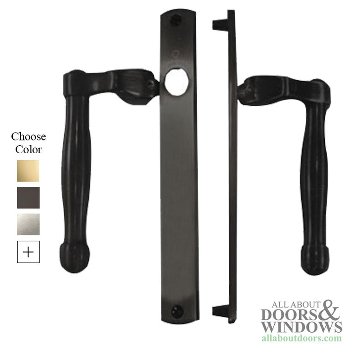 Fuhr Sliding Patio Door Dummy Handle Set – L Style, Antique Brass