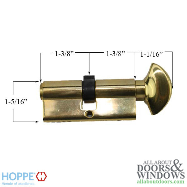 Hoppe Crescent Knob – 360 Degree, 71mm Overall