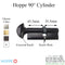 Hoppe 90-Degree Keyed Profile Cylinder with Crescent Knob – 45.5mm Inside, 35.5mm Outside