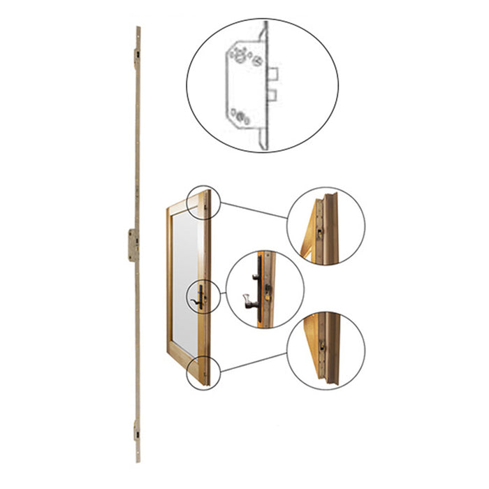 Andersen Active 3-Point Lock for 6' 11" Frenchwood Hinged Doors – 51mm Backset, 106mm PZ