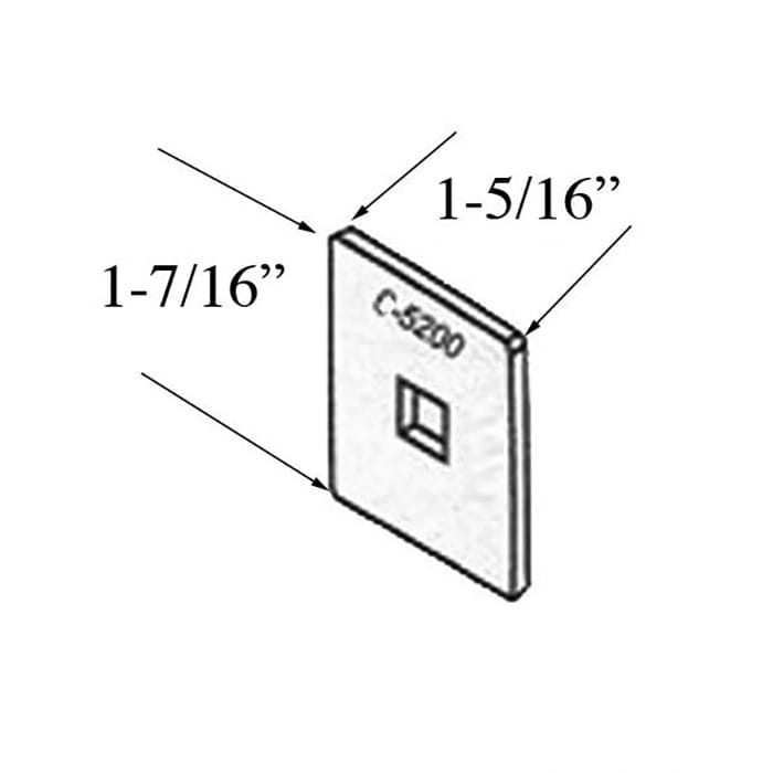 Ashland Dummy Fixing Plate for Marvin & Milgard – 1-7/16" x 1-5/16"