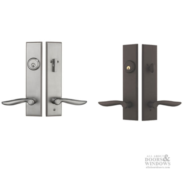 Multipoint Handleset – Brushed Nickel, Modern Lever