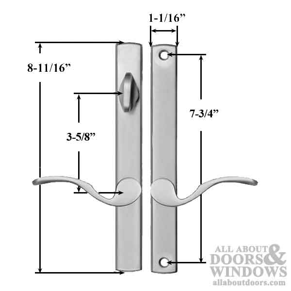 G-U Multipoint Handleset – Inactive with Thumbturn, 92mm PZ