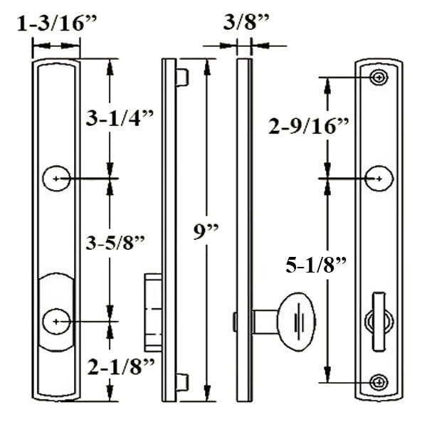 G-U Venice Handleset Trim – 92mm PZ, Active Function