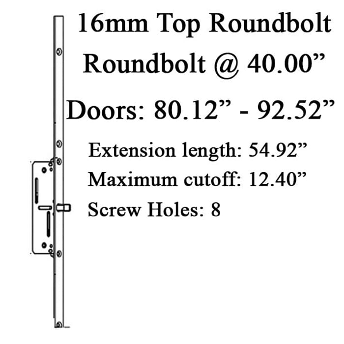 Hoppe Top Extension – 36" Handle Height, 54.92" Length
