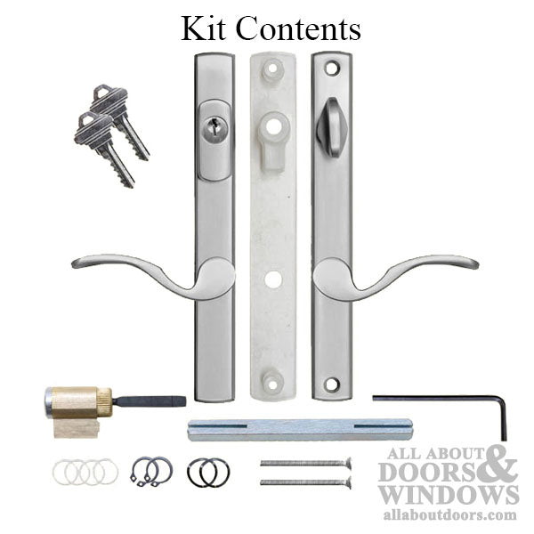 Multipoint Handleset – 92mm PZ, Antique Brass