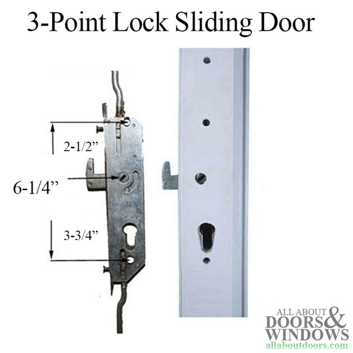 Great Lakes Window Sliding Door 3-Point Lock – 1" Backset, Discontinued