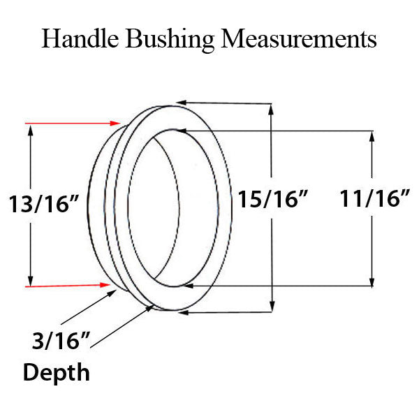 Ashland Handle Bushings for Plated Trim – 11/16" Diameter