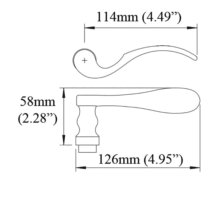 Hoppe Munchen Lever Handle – Right Hand, Brushed Chrome