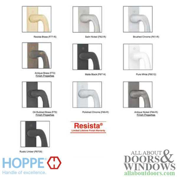 Hoppe Sliding Door Handleset Trim – Active/Keyed, Antique Brass