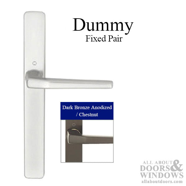 Hoppe Frankfurt Dummy Handleset for Multipoint Doors – Chestnut