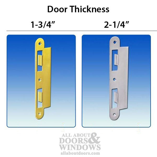Ferco Full Lip Middle Keeper Strike Plate – 1-3/4" Door, Stainless Steel