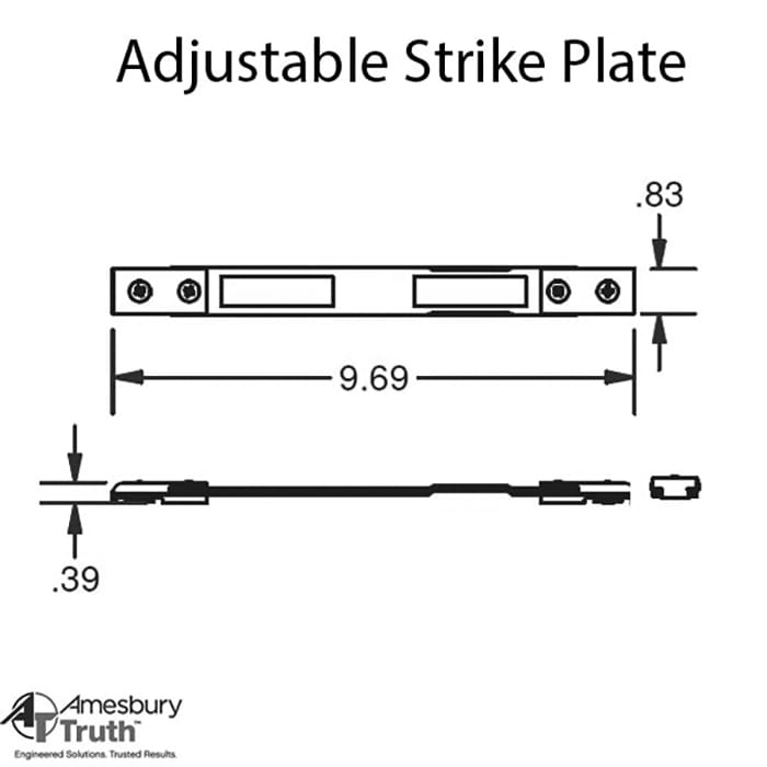 P2000 Adjustable Raised Strike Plate – Stainless Steel