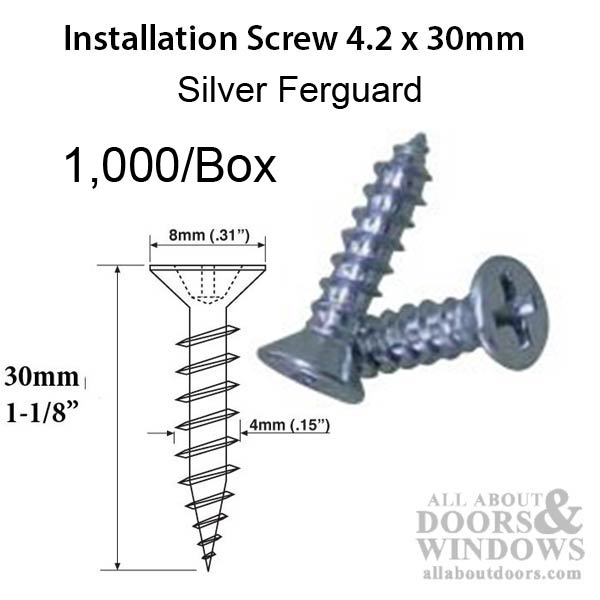 GU/Ferco Multipoint Lock Installation Screw – 4.2 x 30mm, Box of 1,000