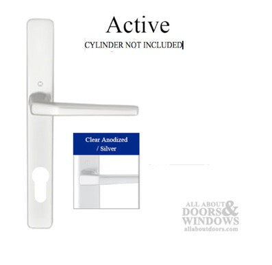 Hoppe Frankfurt Active Multipoint Handleset – 92mm PZ, Clear Anodized