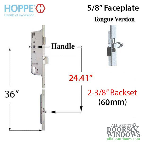 Hoppe HLS 9000 Multipoint Lock – 60mm Backset, 92mm PZ, 36" Handle Height
