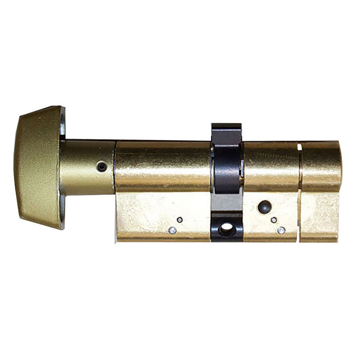 Yale Anti-Snap Euro Key & Turn Cylinder – 35/35, Satin Brass