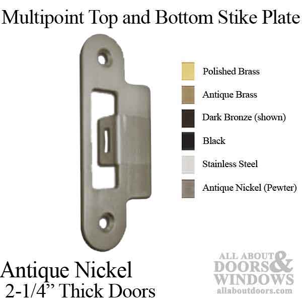 GU/Ferco Multipoint Top & Bottom Strike Plate for 2-1/4" Doors