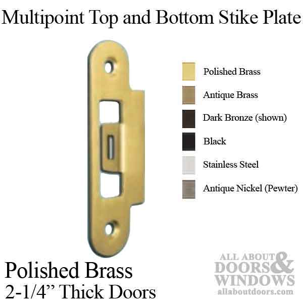 GU/Ferco Multipoint Top & Bottom Strike Plate for 2-1/4" Doors