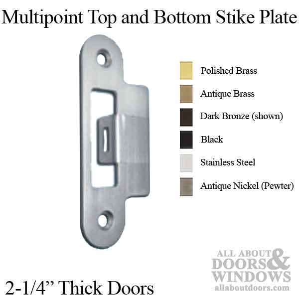 GU/Ferco Multipoint Top & Bottom Strike Plate for 2-1/4" Doors