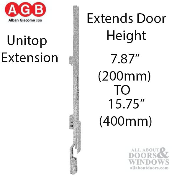 AGB Unitop Extension for Multipoint Locks – 200-400mm Length, Silver