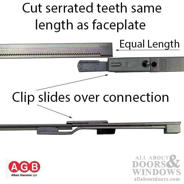 AGB Unitop Extension for Multipoint Locks – 200-400mm Length, Silver