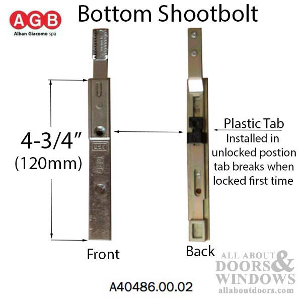 AGB Unitop Bottom Terminal Shootbolt – 120mm Length
