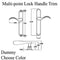 Dummy Multipoint Trim Pair for 1-3/4" Doors