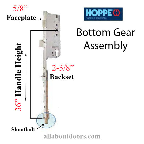 Hoppe Multipoint Lock – 60mm Backset, 16mm Faceplate, Manual Shootbolt