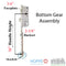 Hoppe Manual Shootbolt – 60mm Backset, 20mm Faceplate, 36" Handle Height