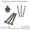Hoppe Backplate Screw Pack – M5 x 65mm, Polished Chrome