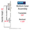 Hoppe Manual Roundbolt Bottom Gear – 35mm Backset, 16mm Faceplate