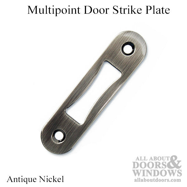 G-U Ferco Multipoint Strike Plate – Radius Corner, Antique Nickel