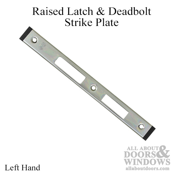 Latch & Deadbolt Strike Plate for G-U Ferco – Left Hand, 1/4" Raised