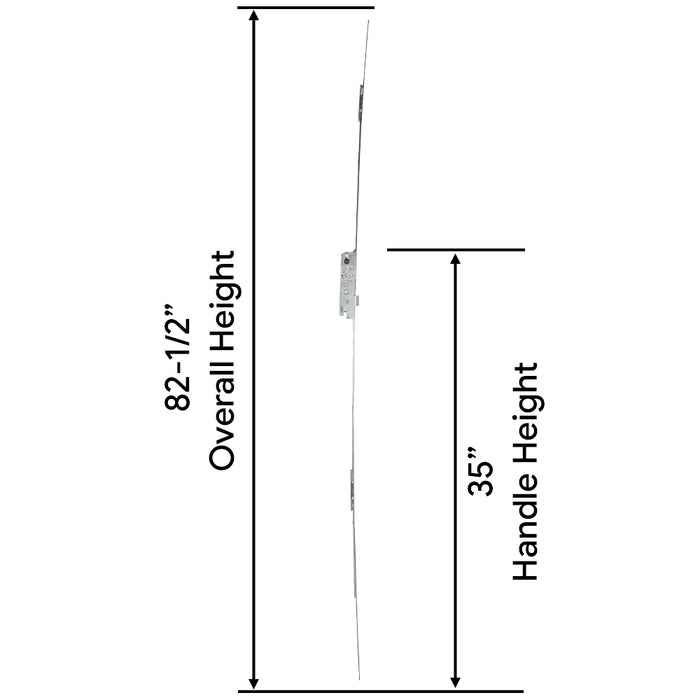 GU Tripact Europa 3-Point Multipoint Lock – 92mm PZ, Tongue Version