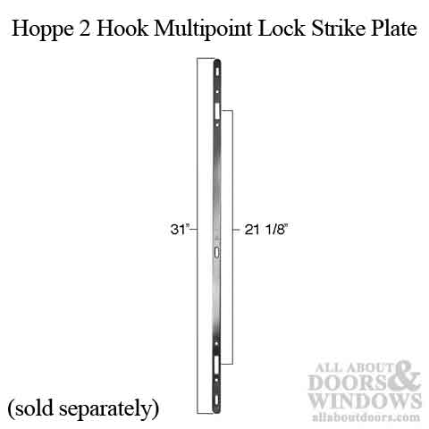 Hoppe 2-Point Sliding Door Lock – 35mm Backset, 20mm Faceplate
