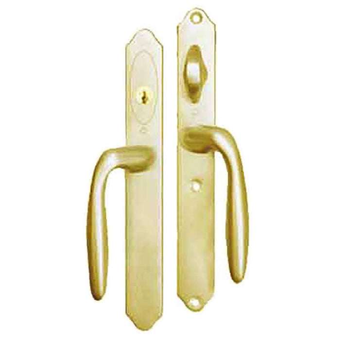Hoppe M151 Active Sliding Door Handleset – Keyed, Resista Brass