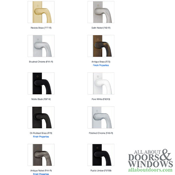Hoppe M151 Active Sliding Door Handleset – Keyed, Resista Brass