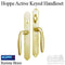 Hoppe M151 Active Sliding Door Handleset – Keyed, Resista Brass