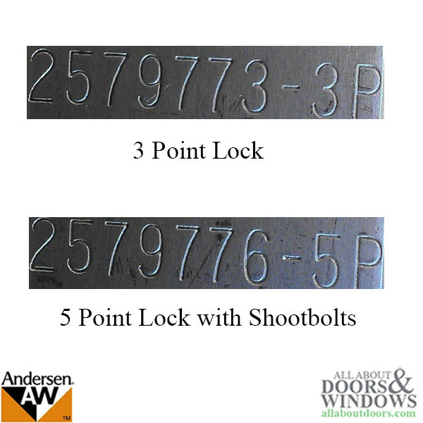 Andersen 5-Point Active Lock for Stormwatch Doors – 92-1/2" Door Panel