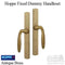 Hoppe M151VK Fixed Dummy Handle Set for Sliding Doors – Antique Brass