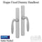Hoppe M151VK Fixed Dummy Handle Set for Sliding Doors – Satin Nickel