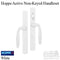 Hoppe M151 Sliding Door Handleset – Non-Keyed, White